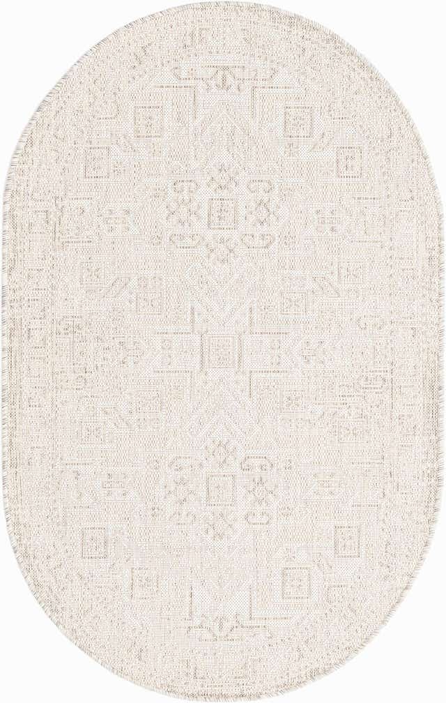 3' x 5' 3 Easy-Clean Aztec Indoor / Outdoor Oval Rug