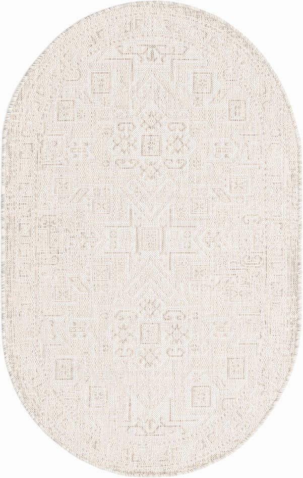 Detail image of 3' x 5' 3 Easy-Clean Aztec Indoor / Outdoor Oval Rug