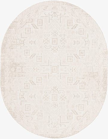 7' 10 x 10' Easy-Clean Aztec Indoor / Outdoor Oval Rug