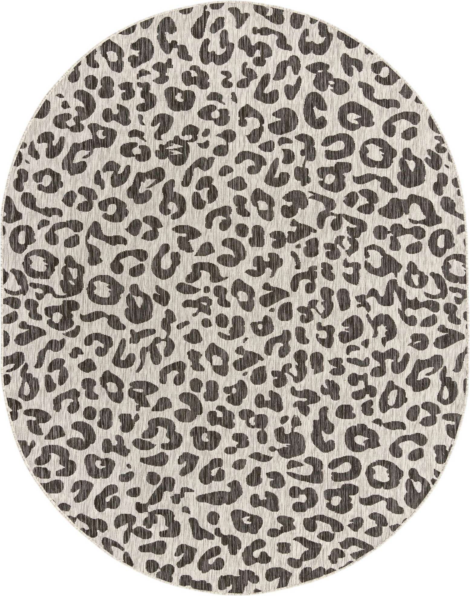 7' 10 x 10' Easy-Clean Safari Indoor / Outdoor Oval Rug