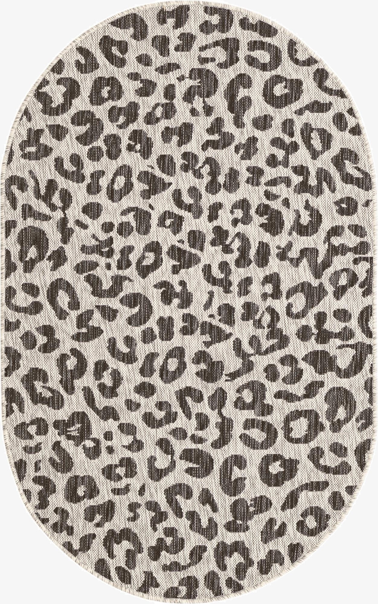 3' x 5' 3  Washable Safari Indoor / Outdoor Oval Rug