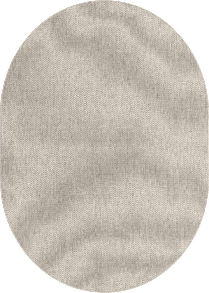 7' 10 x 10' Easy-Clean Solid Indoor / Outdoor Oval Rug