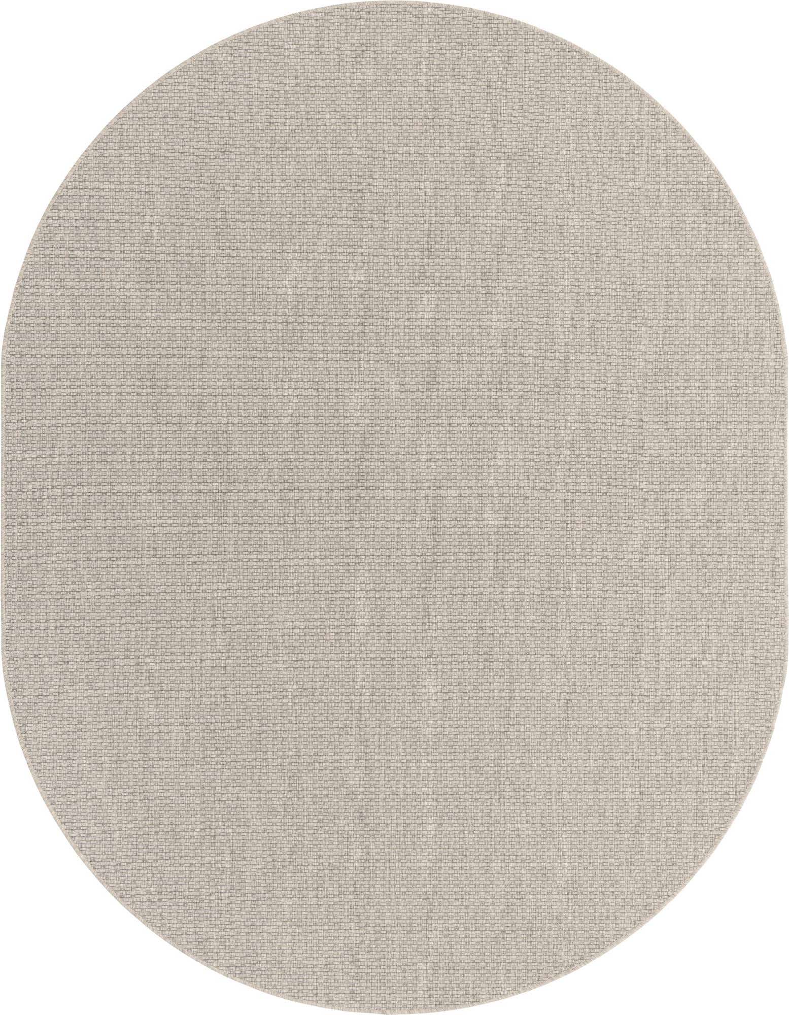 7' 10 x 10' Easy-Clean Solid Indoor / Outdoor Oval Rug
