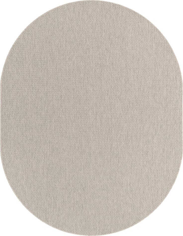 Detail image of 7' 10 x 10' Easy-Clean Solid Indoor / Outdoor Oval Rug