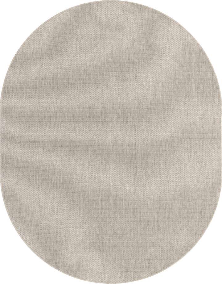 7' 10 x 10' Easy-Clean Solid Indoor / Outdoor Oval Rug