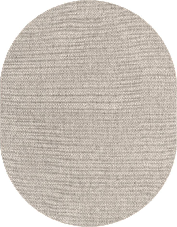 Detail image of 7' 10 x 10' Easy-Clean Solid Indoor / Outdoor Oval Rug