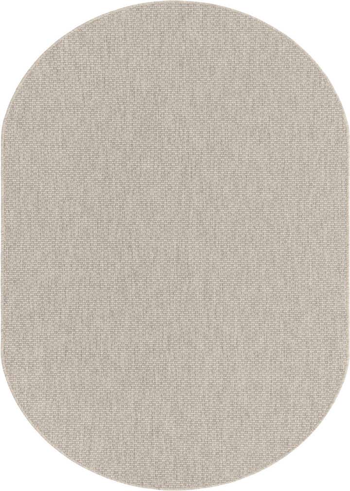 5' 3 x 8' Easy-Clean Solid Indoor / Outdoor Oval Rug