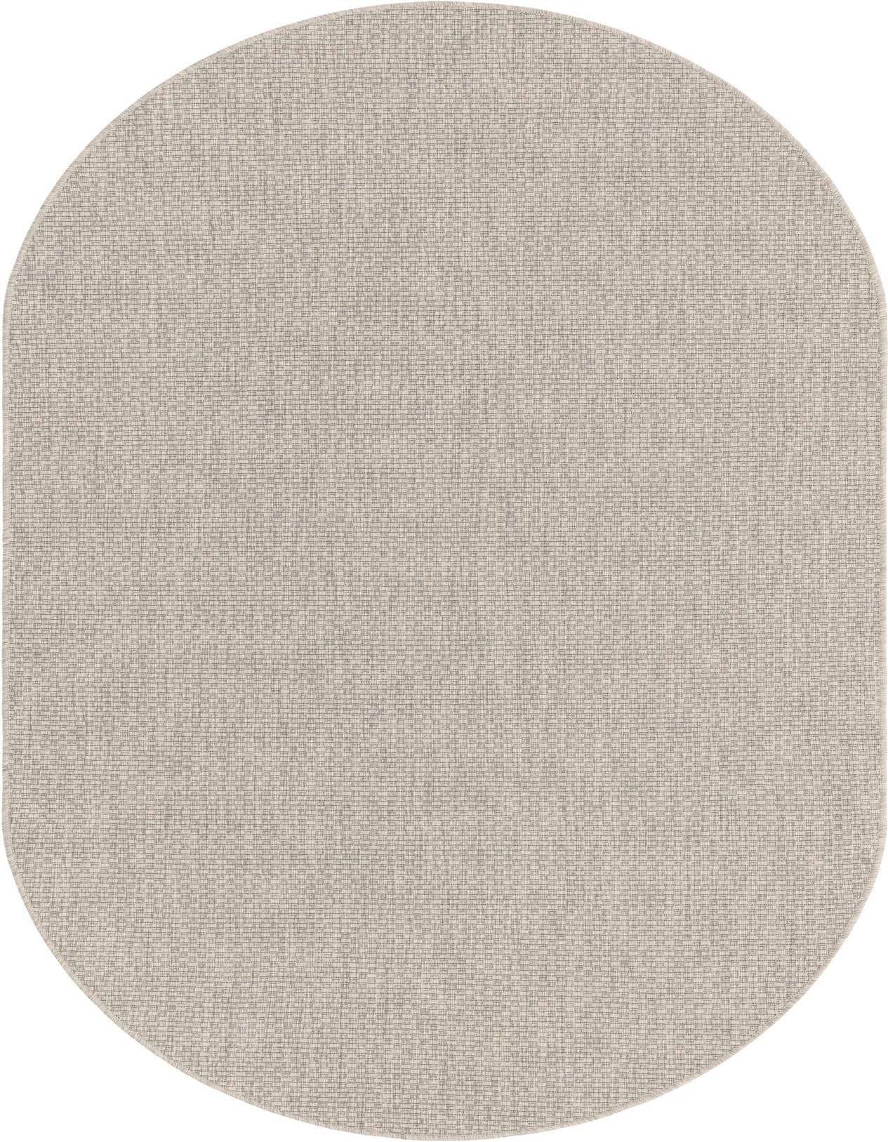 5' 3 x 8' Easy-Clean Solid Indoor / Outdoor Oval Rug