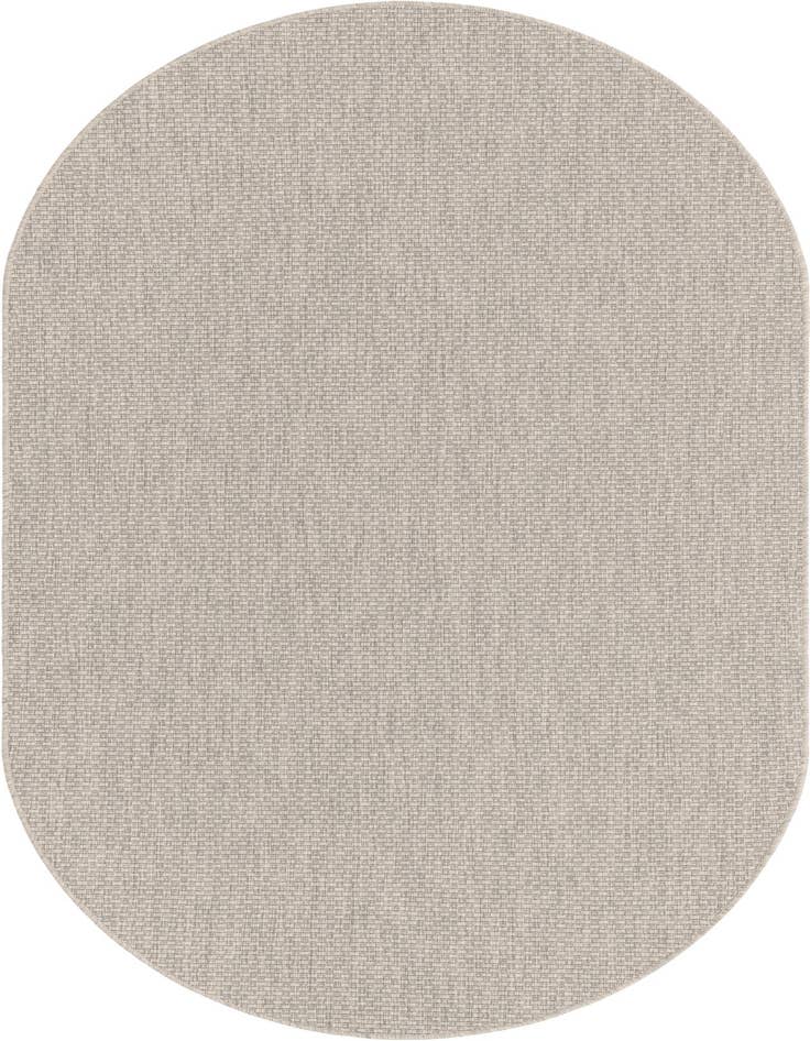 Detail image of 5' 3 x 8' Easy-Clean Solid Indoor / Outdoor Oval Rug
