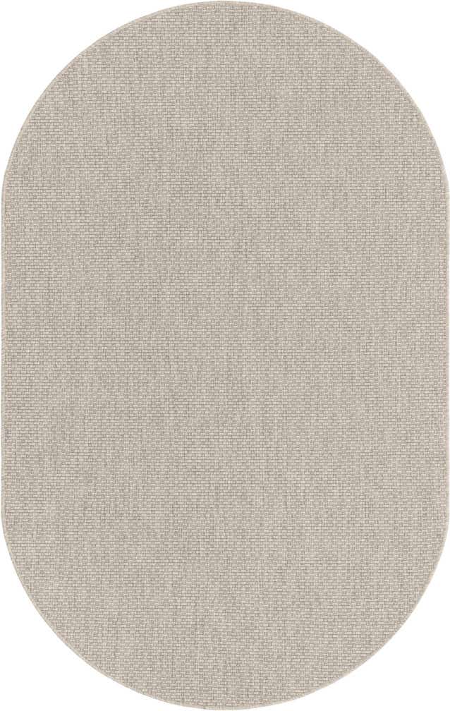 5' 3 x 8' Easy-Clean Solid Indoor / Outdoor Oval Rug