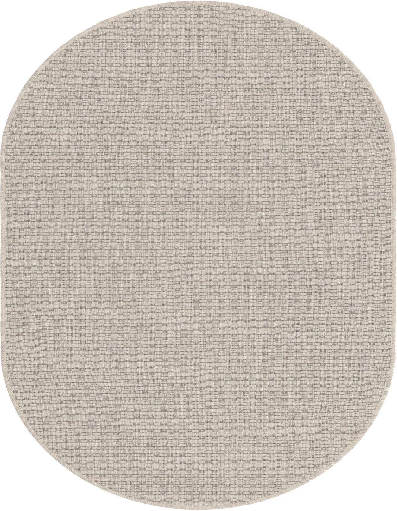 3' x 5' 3 Easy-Clean Solid Indoor / Outdoor Oval Rug