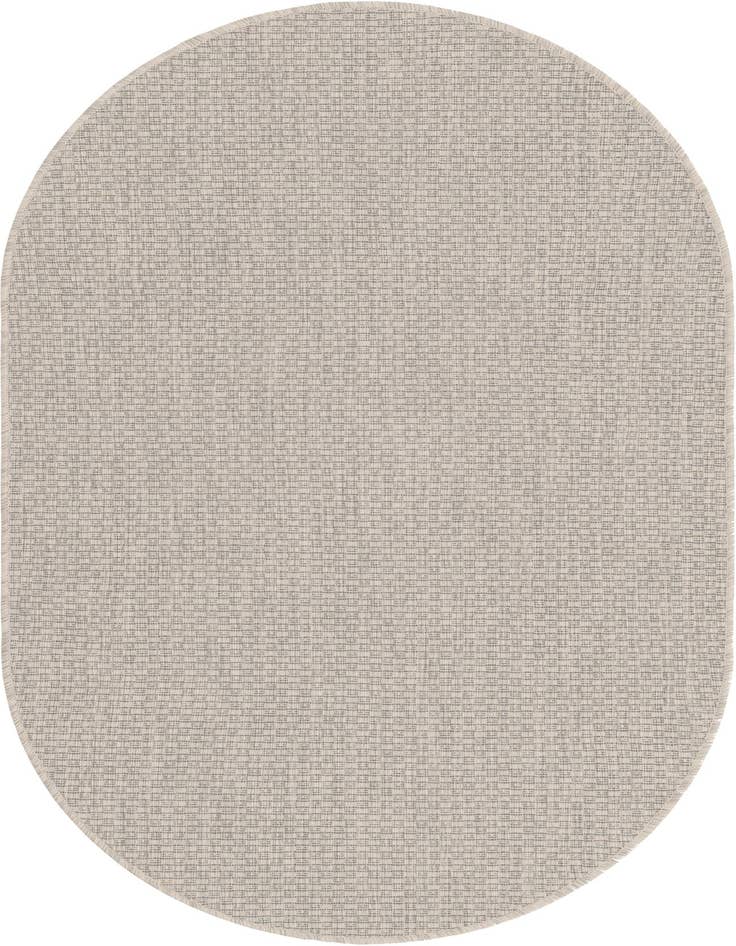 Detail image of 3' x 5' 3 Easy-Clean Solid Indoor / Outdoor Oval Rug