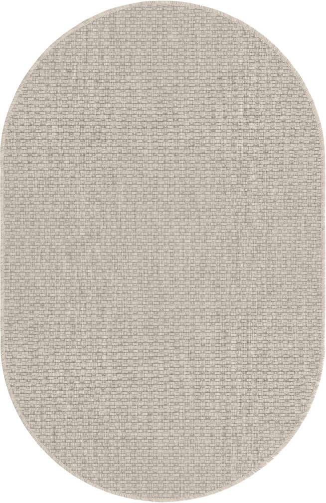 3' x 5' 3 Easy-Clean Solid Indoor / Outdoor Oval Rug