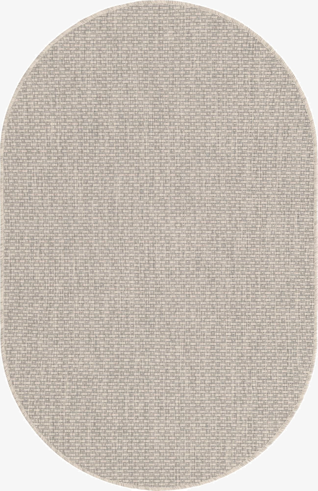 95cm x 160cm  Washable Solid Indoor / Outdoor Oval Rug