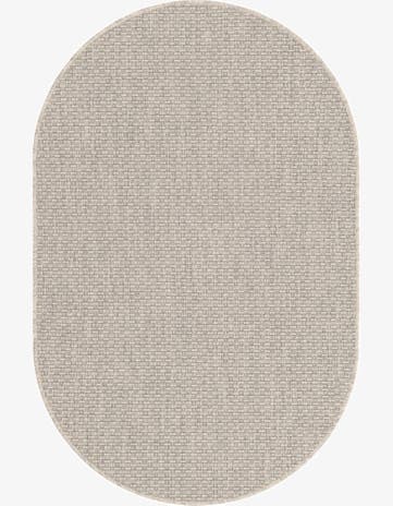 3' x 5' 3 Easy-Clean Solid Indoor / Outdoor Oval Rug