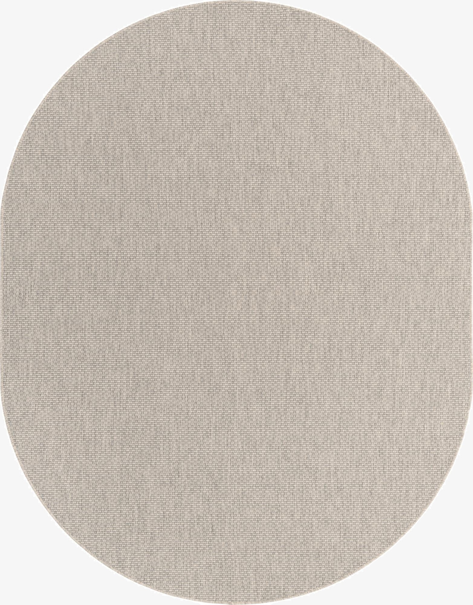 7' 10 x 10'  Washable Solid Indoor / Outdoor Oval Rug