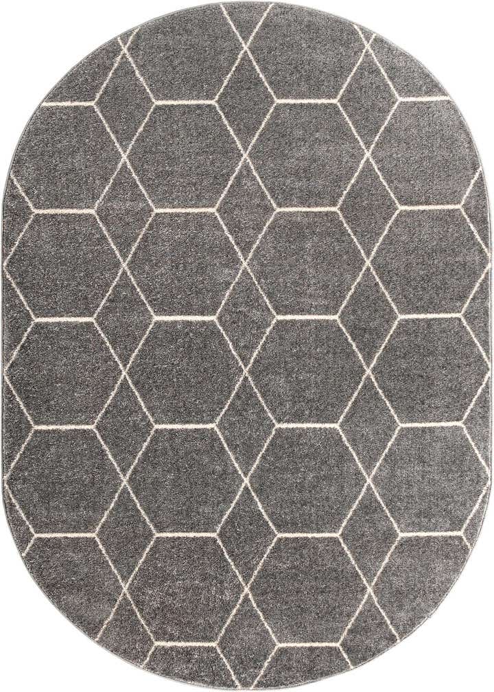 7' 10 x 10' Trellis Frieze Oval Rug