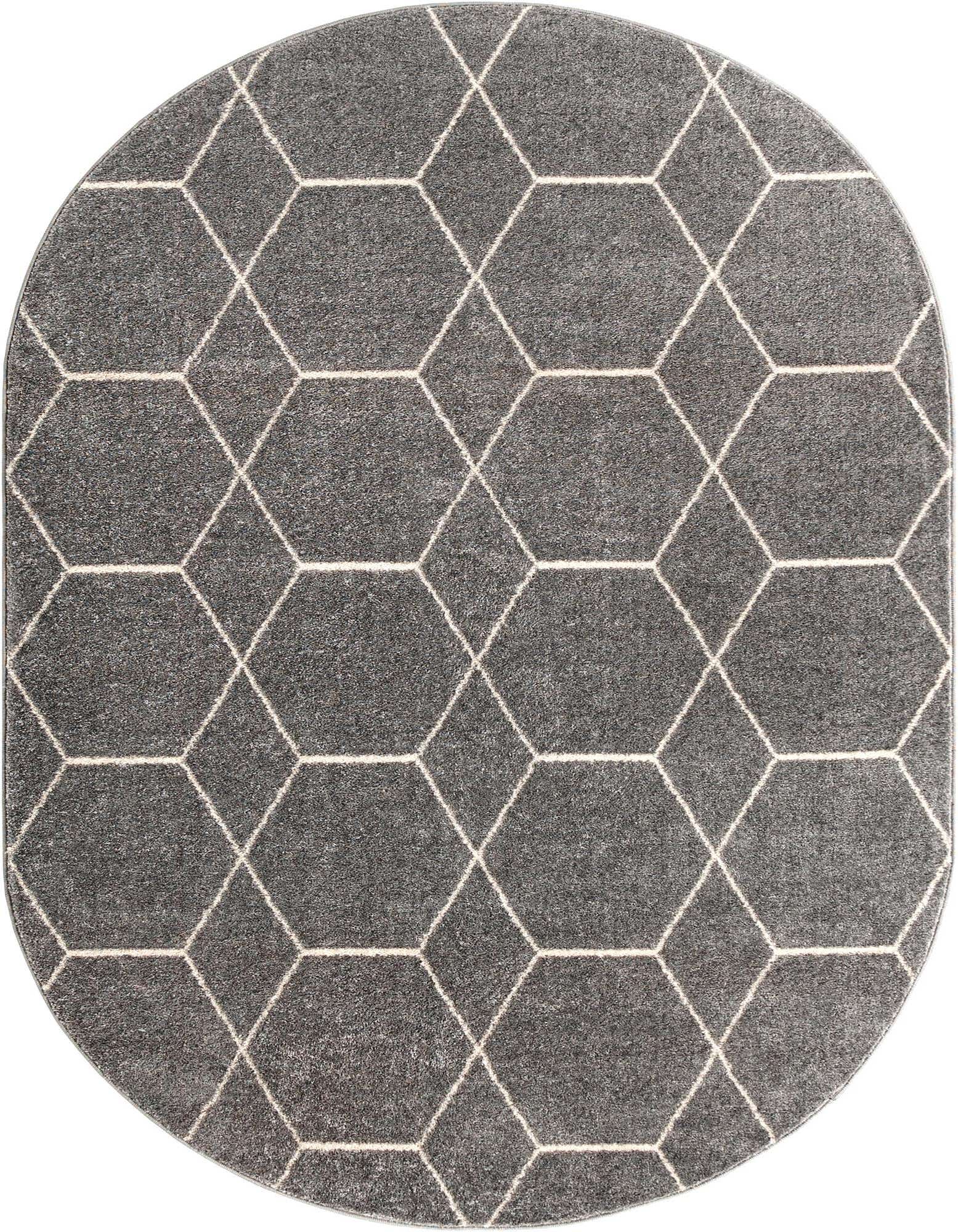7' 10 x 10' Trellis Frieze Oval Rug