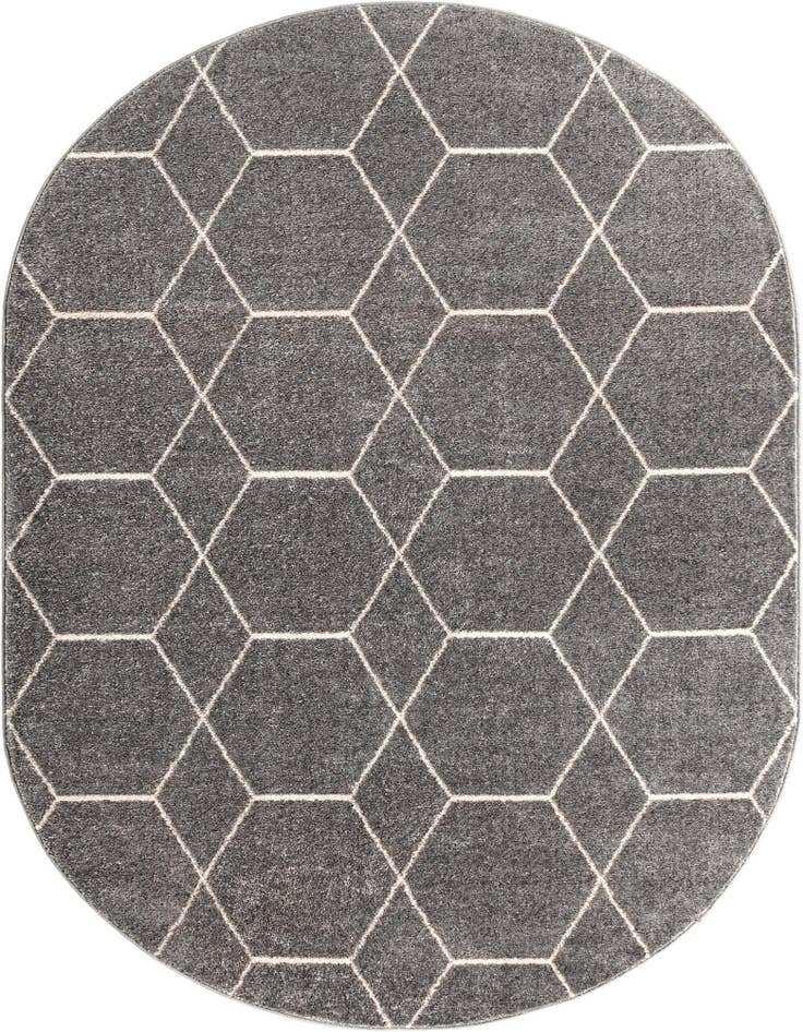 Detail image of 7' 10 x 10' Trellis Frieze Oval Rug