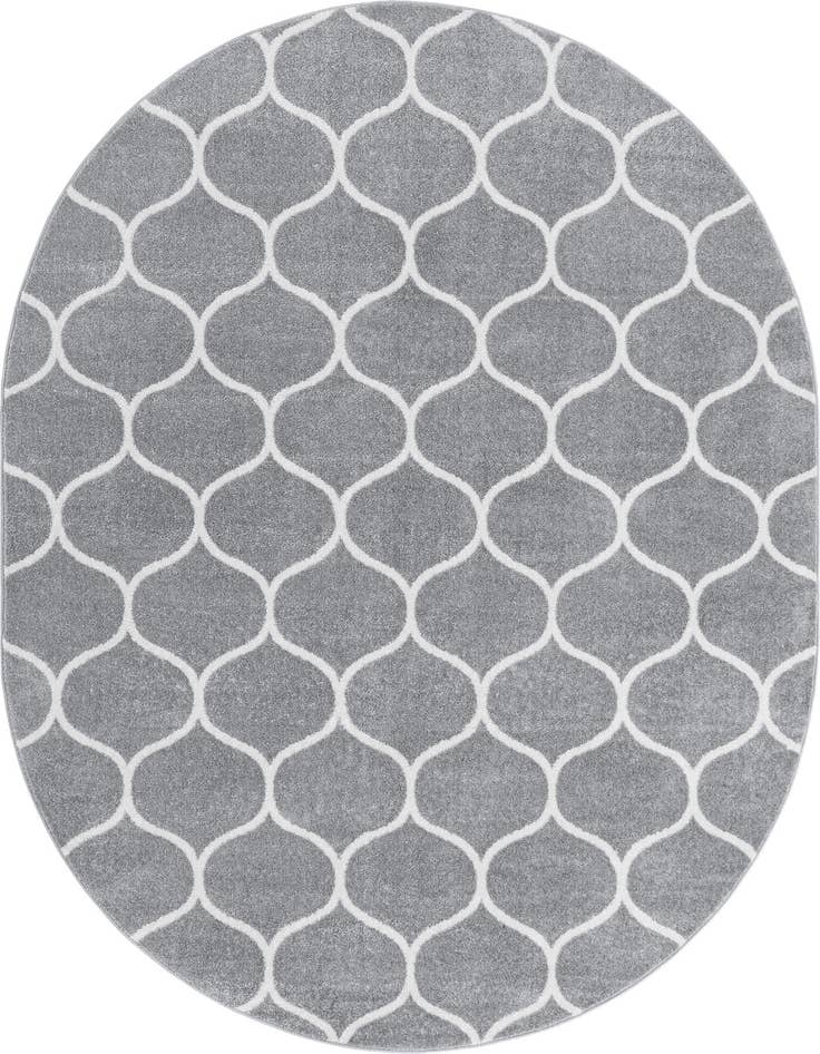 Detail image of 5' 3 x 8' Trellis Frieze Oval Rug