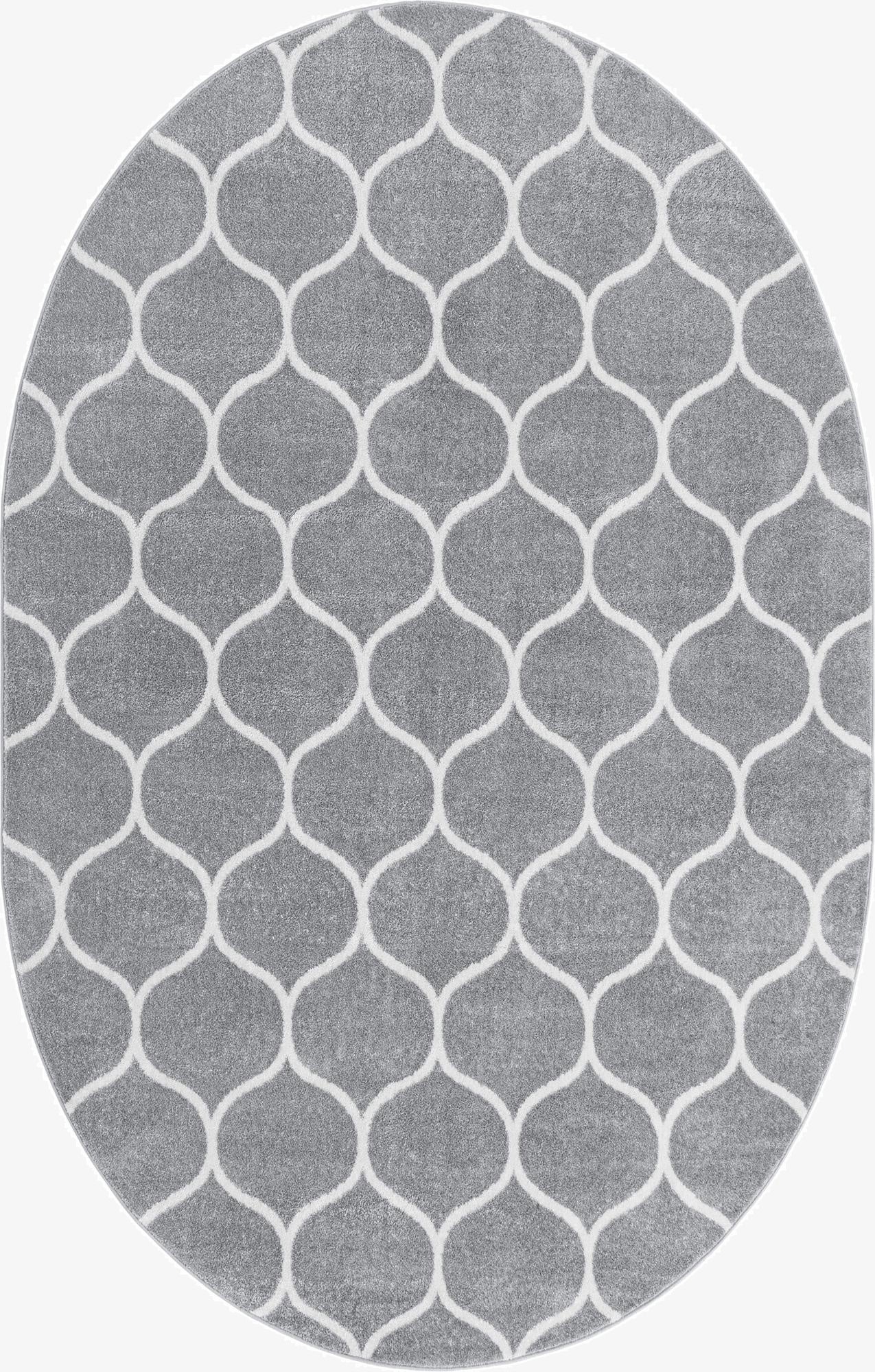 5' 3 x 8' Trellis Frieze Oval Rug
