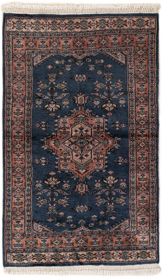 Detail image of 3' 1 x 5' Hand Knotted Bokhara Wool Rug
