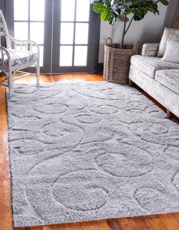 8' x 10' Botanical Shag Rug