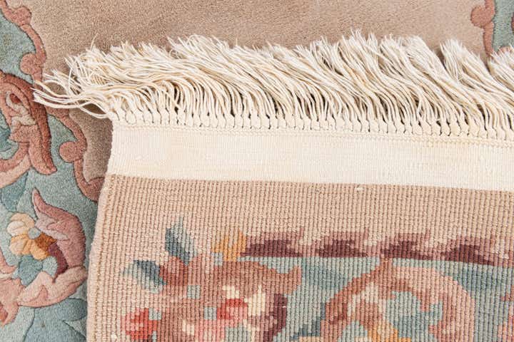 2' 4 x 4' 3 Hand Knotted Carved Pekin Wool Rug