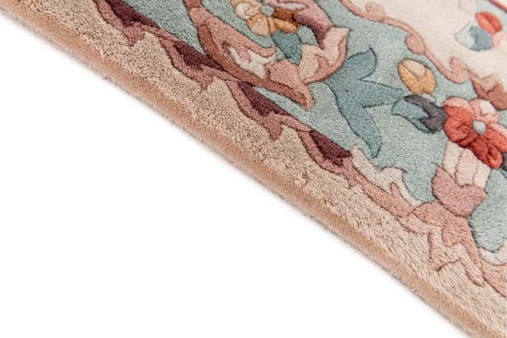 2' 4 x 4' 3 Hand Knotted Carved Pekin Wool Rug