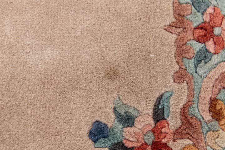 2' 4 x 4' 3 Hand Knotted Carved Pekin Wool Rug