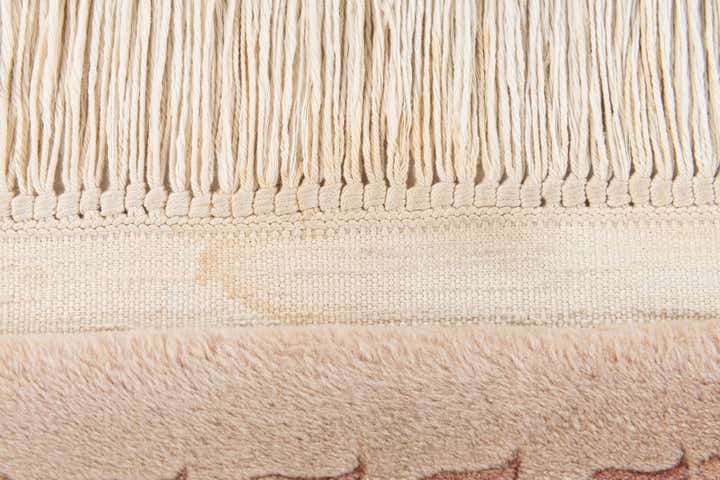 2' 4 x 4' 3 Hand Knotted Carved Pekin Wool Rug
