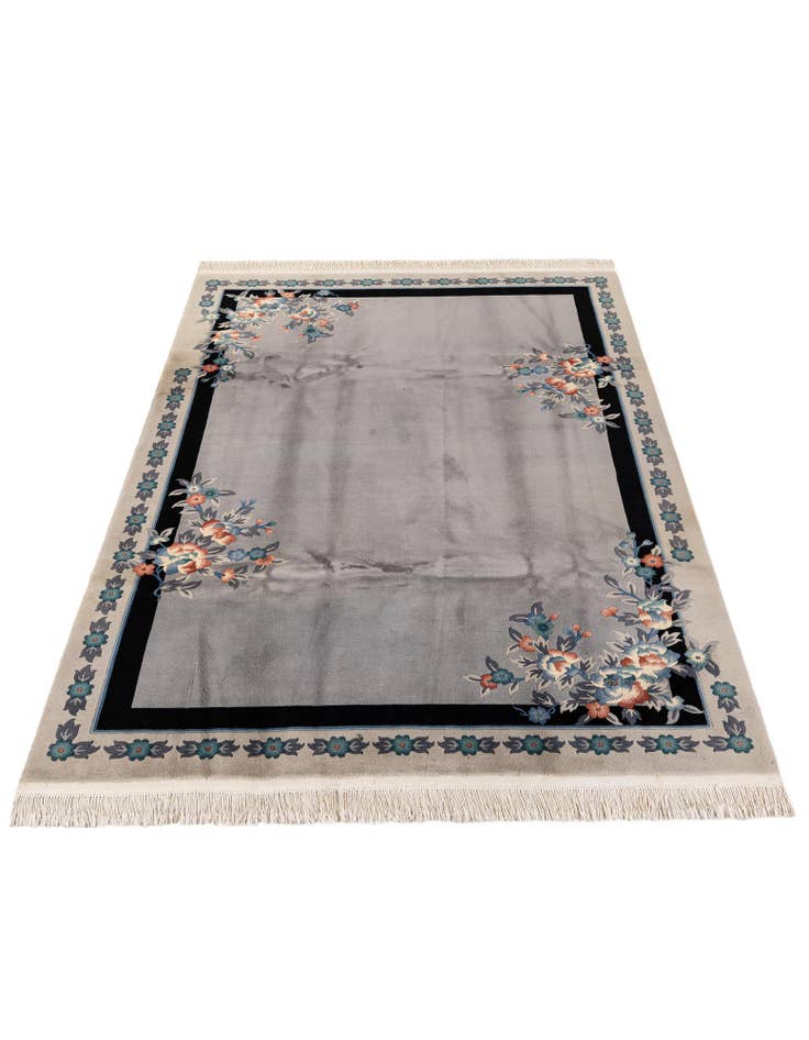 Detail image of 6' 7 x 9' 9 Hand Knotted Carved Pekin Wool Rug