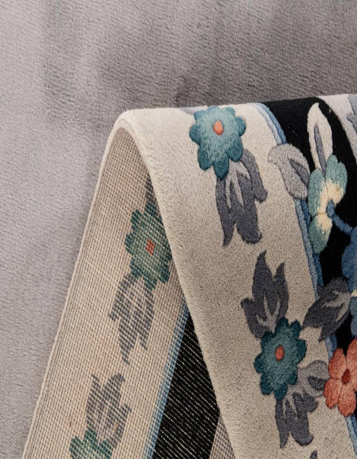 Detail image of 6' 7 x 9' 9 Hand Knotted Carved Pekin Wool Rug