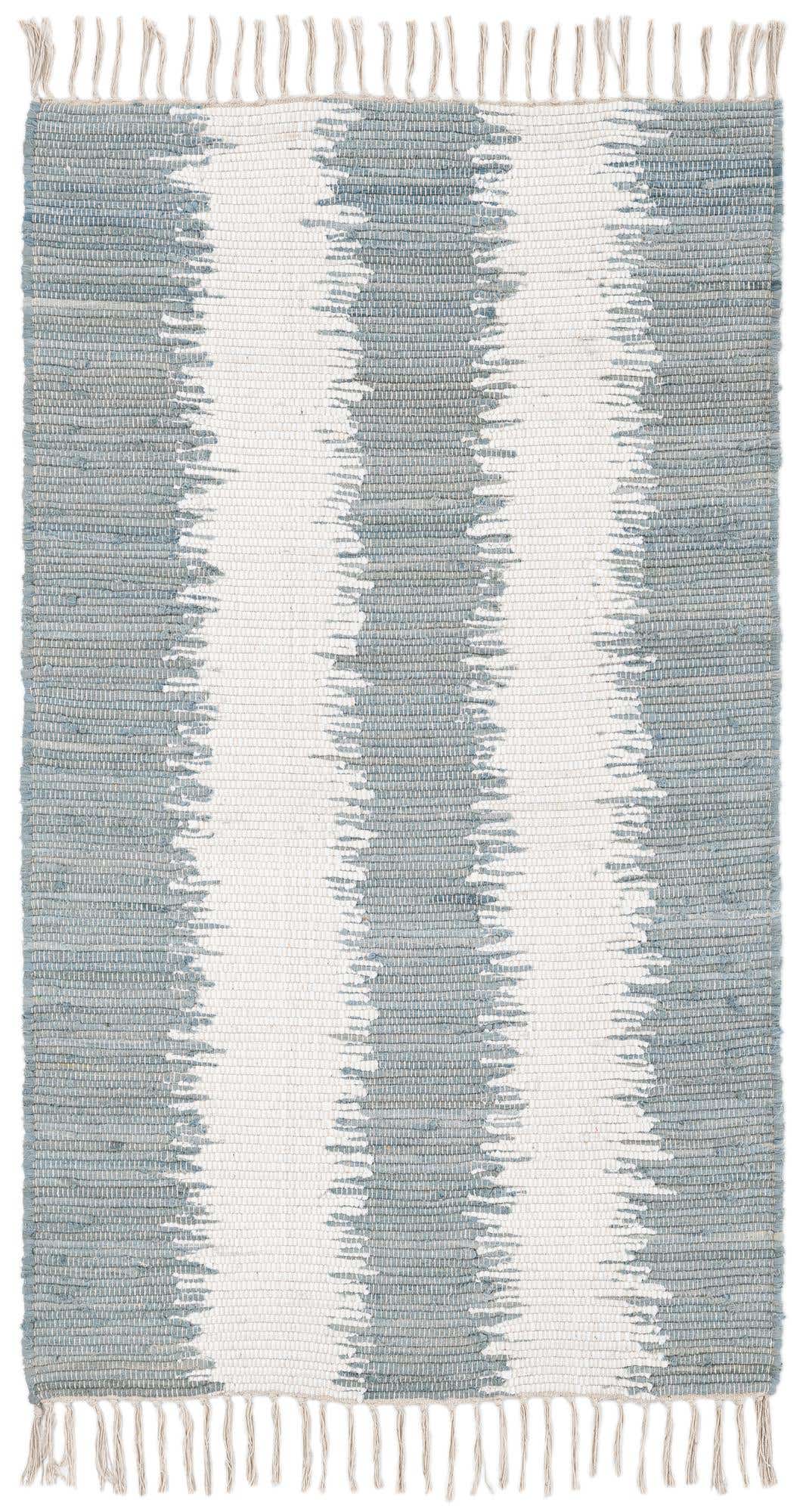 3' 1 x 5' 2 Hand Woven Chindi Cotton Rug