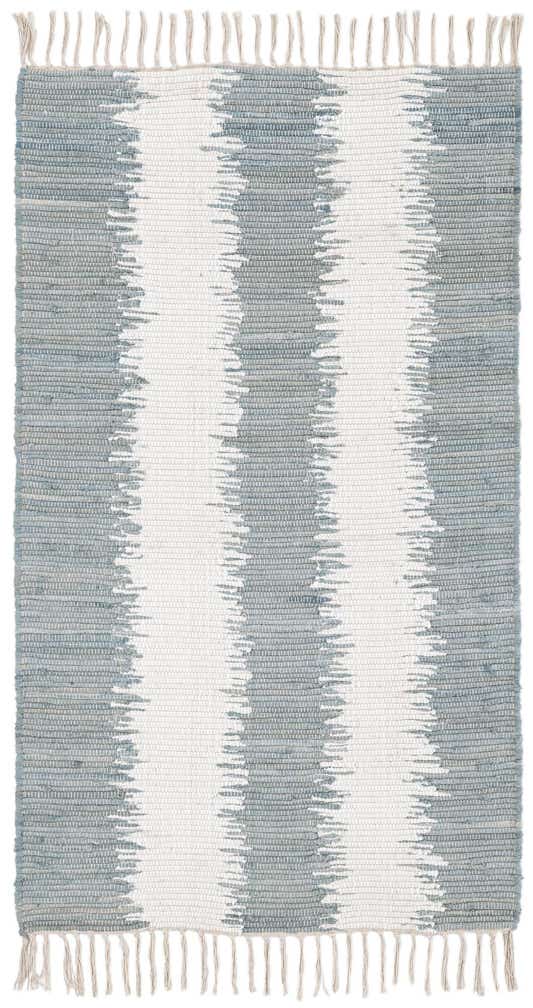 3' 1 x 5' 2 Hand Woven Chindi Cotton Rug
