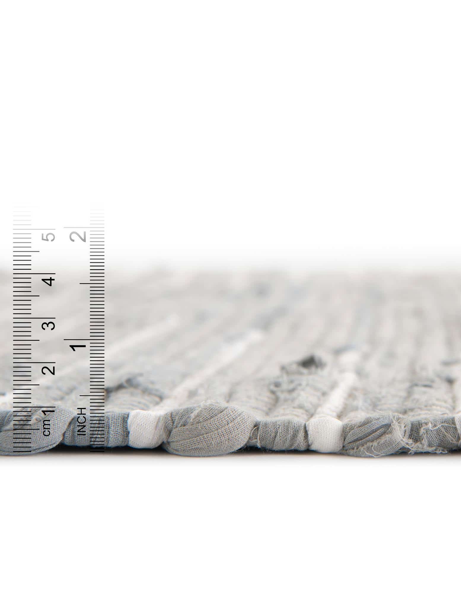 Custom Light Gray Chindi Cotton Rug