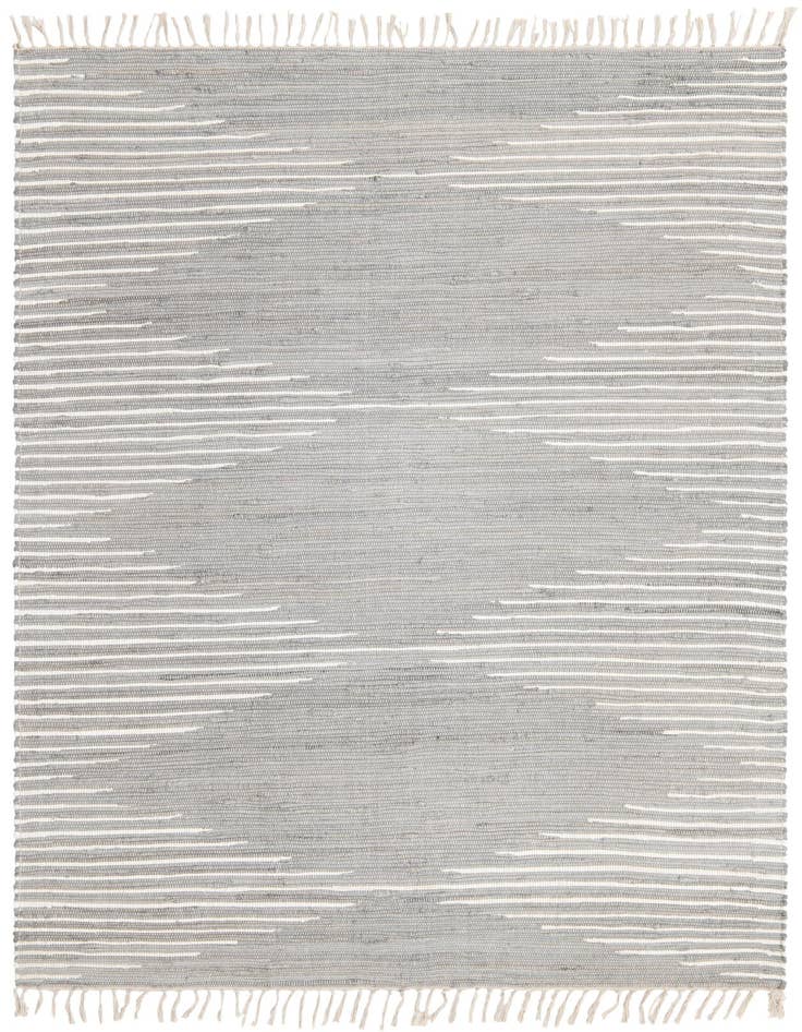 Detail image of 6' 1 x 9' Hand Woven Chindi Cotton Rug
