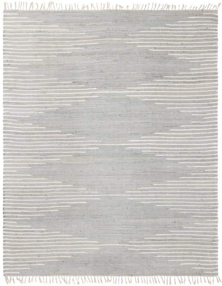 Detail image of 7' 10 x 10' Hand Woven Chindi Cotton Rug
