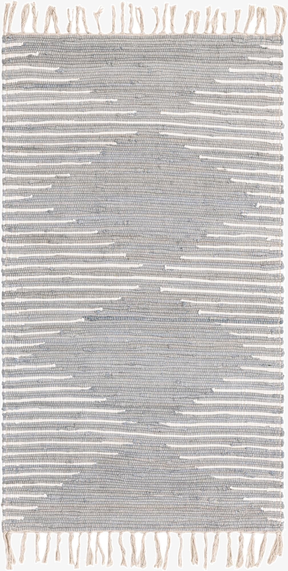 3' 3 x 5' 1  Hand Woven Chindi Cotton Rug