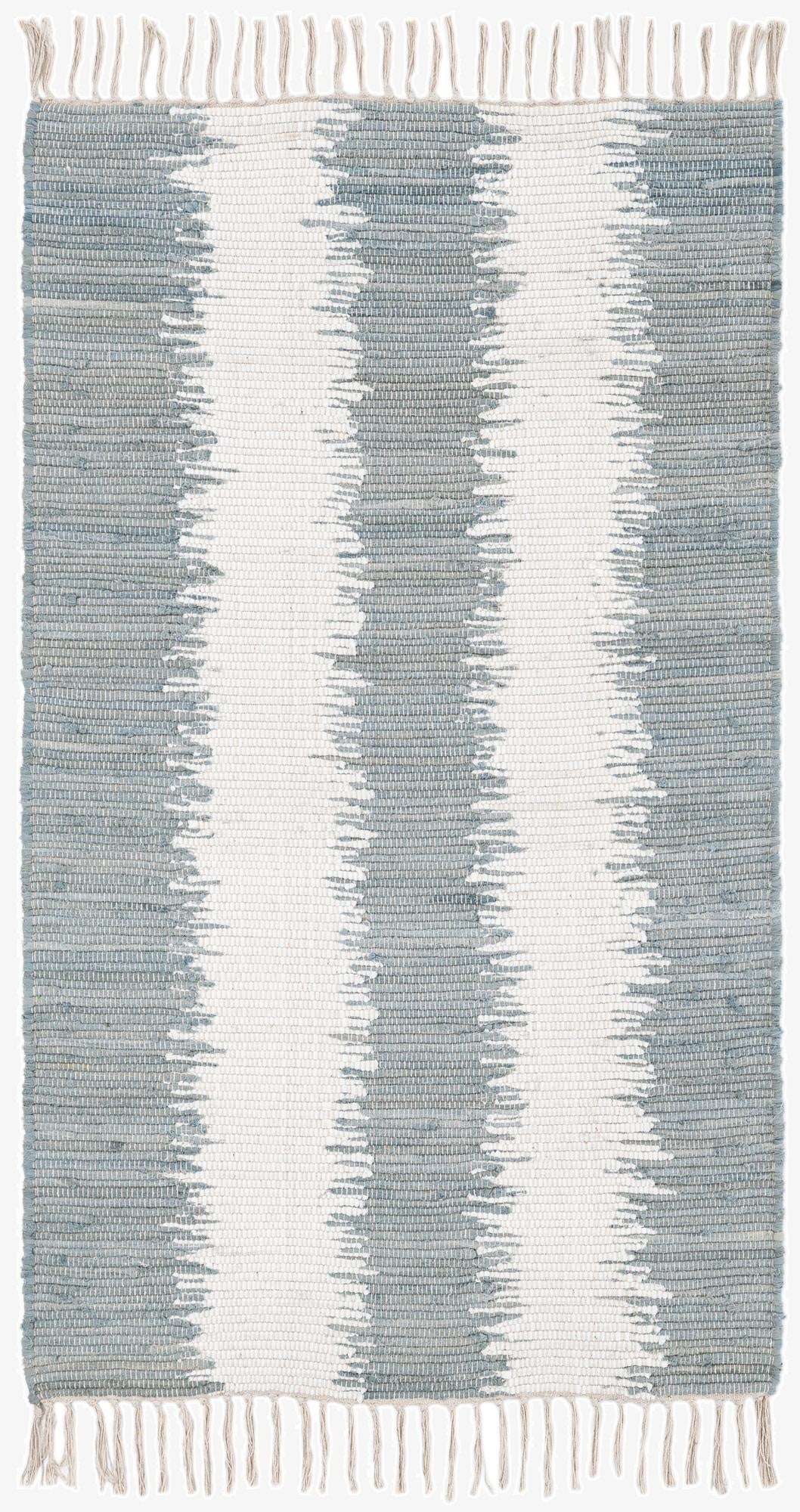 3' 1 x 5' 2 Hand Woven Chindi Cotton Rug