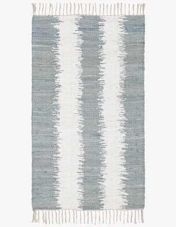 3' 1 x 5' 2 Hand Woven Chindi Cotton Rug