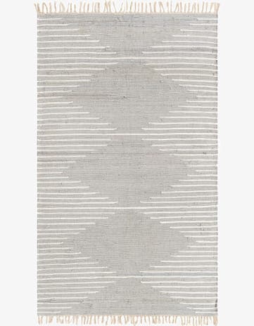 Light Gray Chindi Cotton Rug