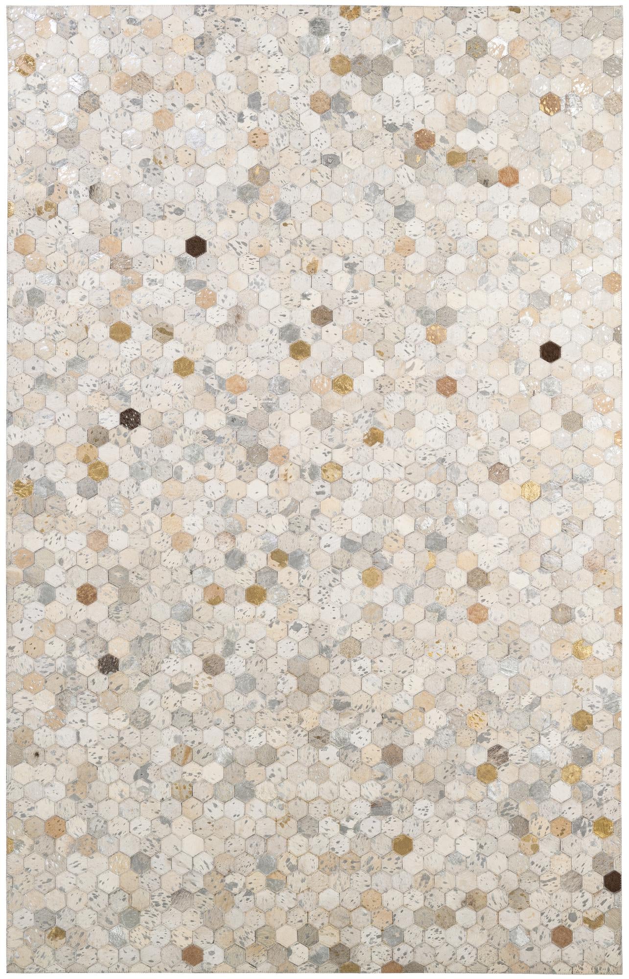 5' 2 x 8' 1 Cowhide - Patchwork Rug