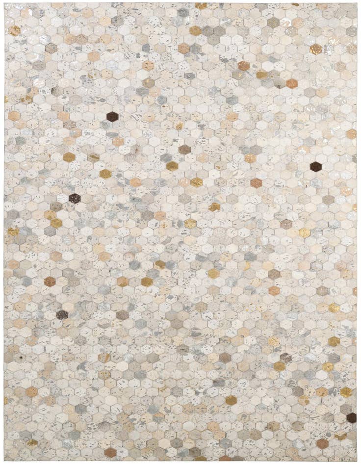 Detail image of 5' 2 x 8' 1 Cowhide - Patchwork Rug