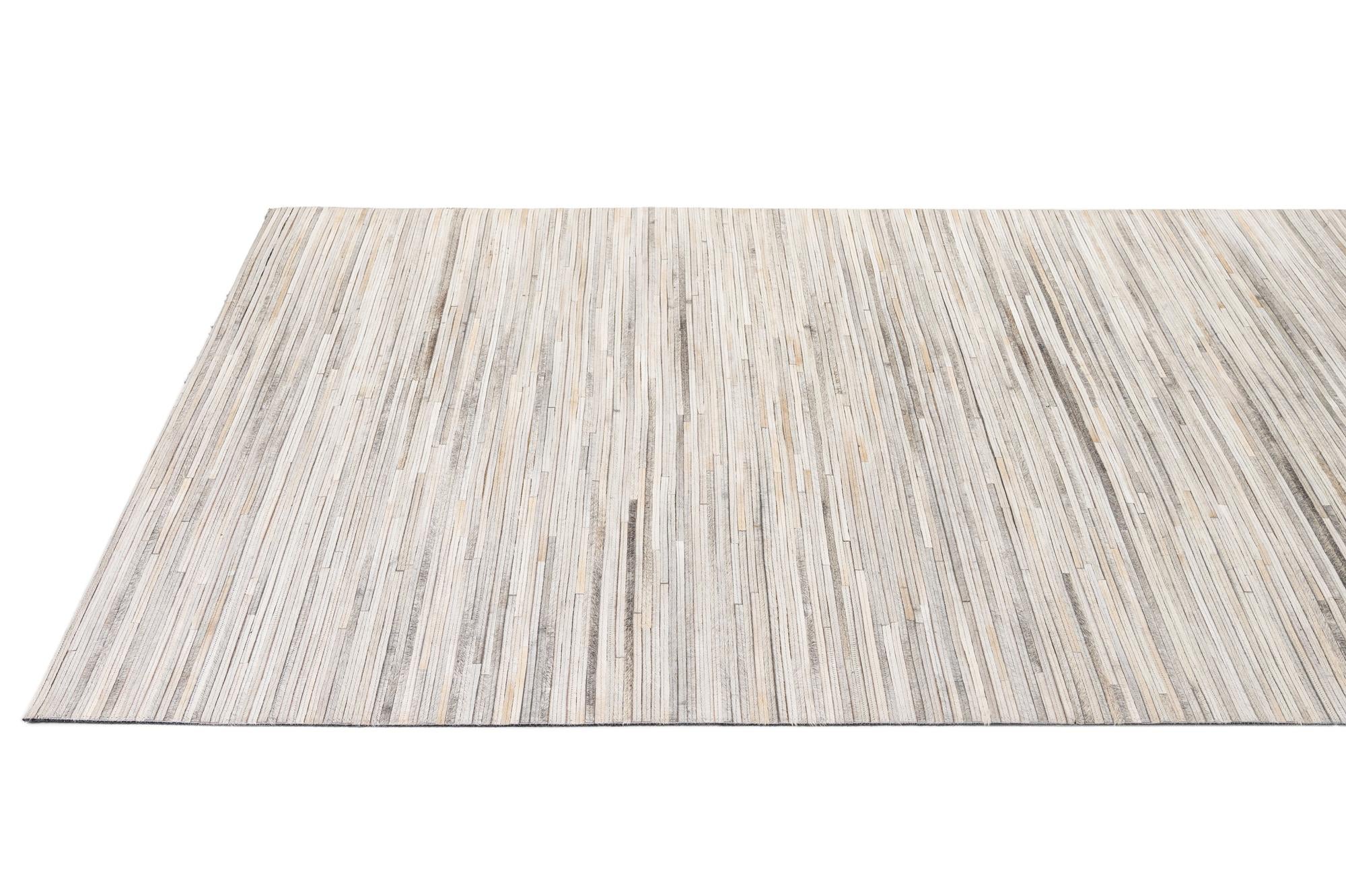 5' 1 x 8' 2 Cowhide - Patchwork Rug