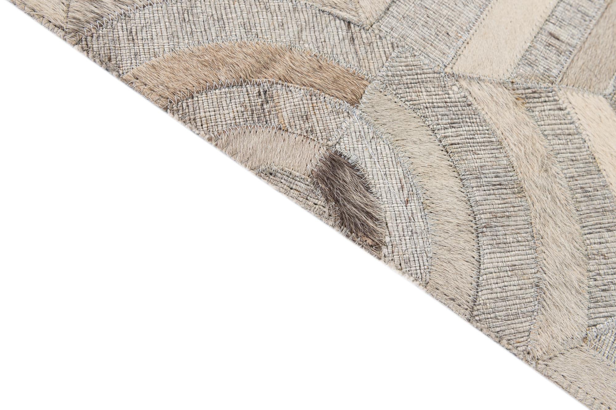 5' 2 x 7' 9 Cowhide - Patchwork Rug