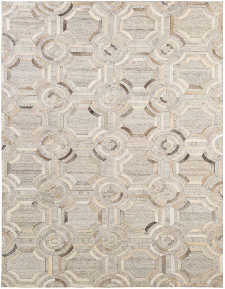 Detail image of 5' 2 x 7' 9 Cowhide - Patchwork Rug