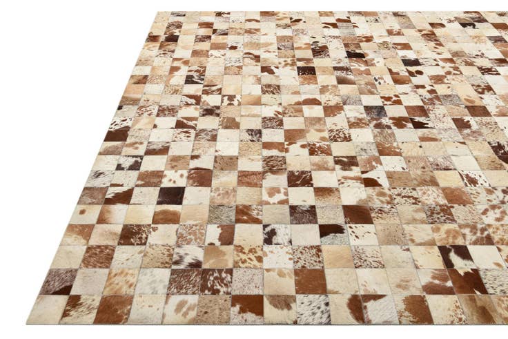 Detail image of 8' x 10' Cowhide Leather Rug
