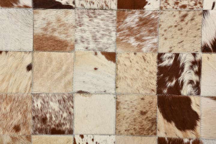 8' x 10' Cowhide Leather Rug