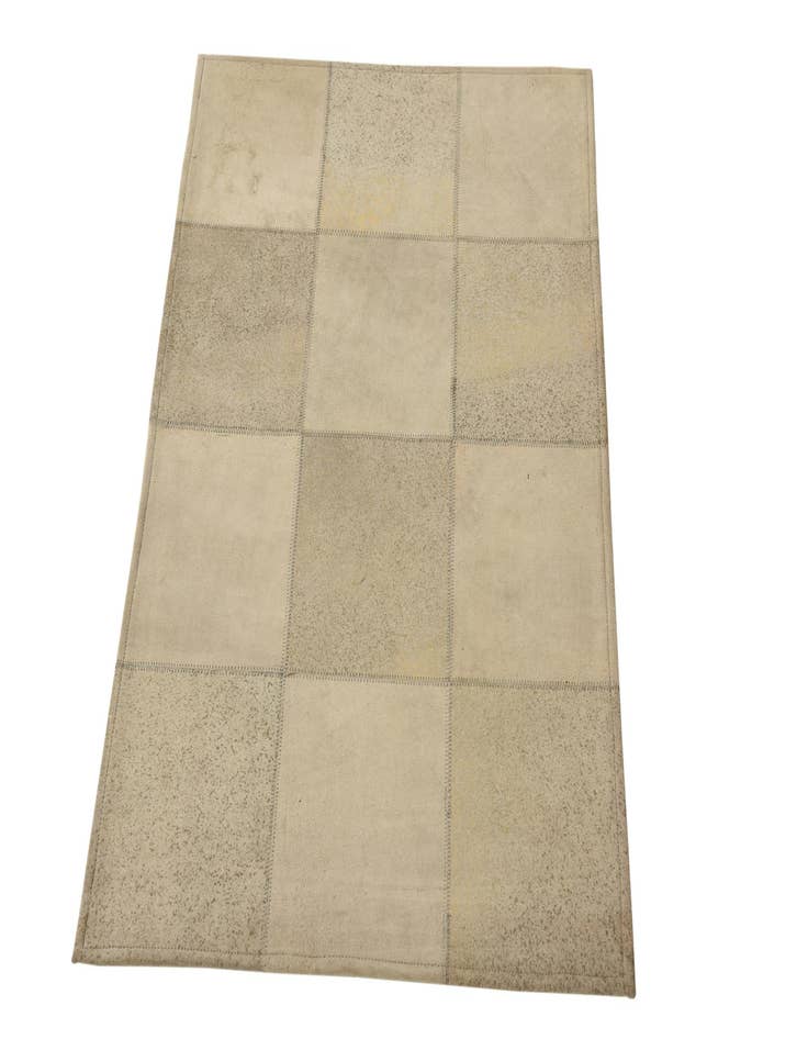 Detail image of 2' 1 x 3' 1 Cowhide Leather Rug